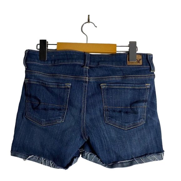 American Eagle Women's Mid Rise Super Stretch Mini Denim Shorts - Picture 2 of 5